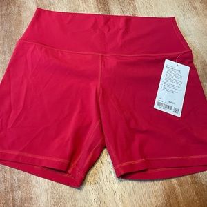 Lululemon Align High Rise Short 6” Dark Red